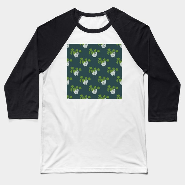 Houseplant pattern Baseball T-Shirt by DanielK